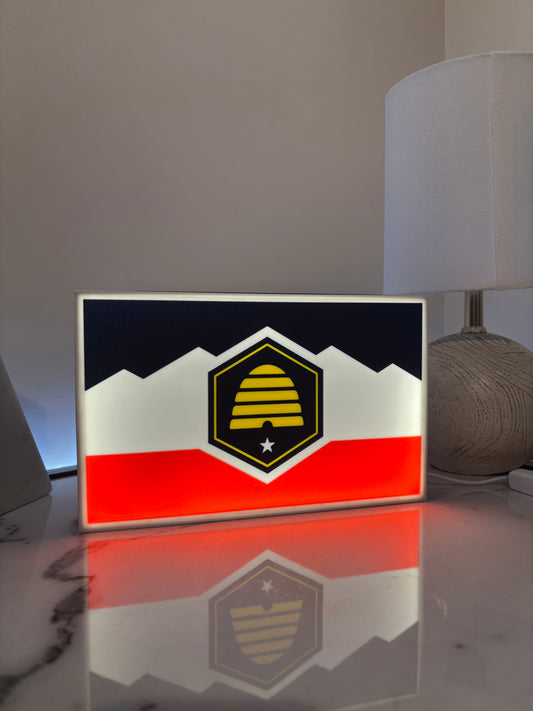 Utah State Flag LED Light Box